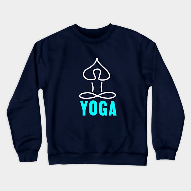 Yoga lotus position Crewneck Sweatshirt by SajuLamere